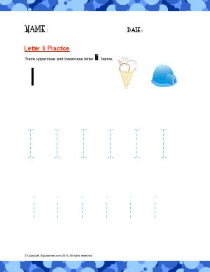 Preview image for worksheet with title Letter Ii Practice