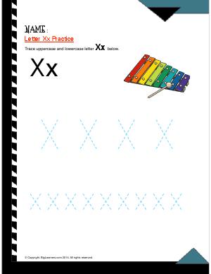 Preview image for worksheet with title Letter Xx Practice