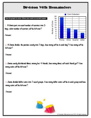 Preview image for worksheet with title Division With Remainders