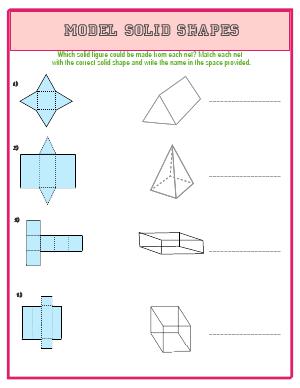 Preview image for worksheet with title Model Solid Shapes