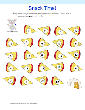 Preview image for worksheet with title Snack time!