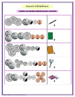 Preview image for worksheet with title Count Collections