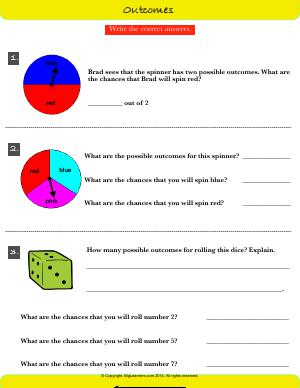 Preview image for worksheet with title Outcomes