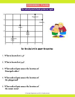 Preview image for worksheet with title Ordered Pairs