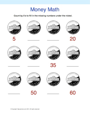 Preview image for worksheet with title Money Math