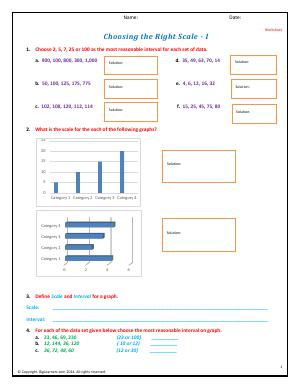 Preview image for worksheet with title Choosing an Appropriate Graph - I