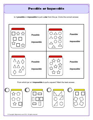 Preview image for worksheet with title Possible or Impossible