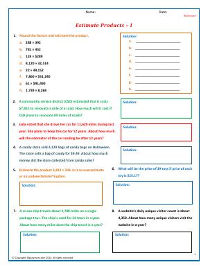homework and practice 3 2 estimate products