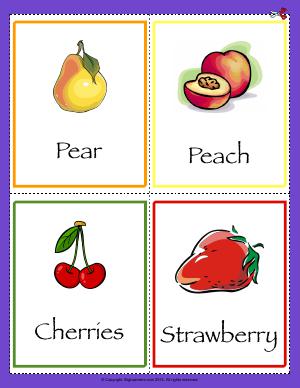 Preview image for worksheet with title Common Fruits Flashcards