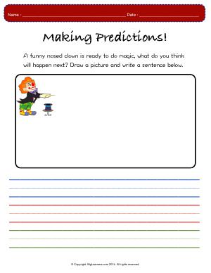 Preview image for worksheet with title Making Predictions!