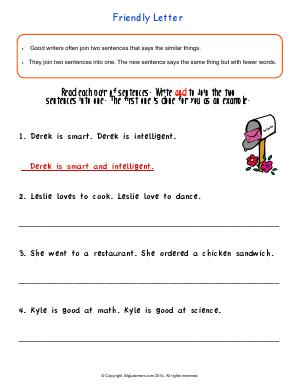 Preview image for worksheet with title Friendly Letter