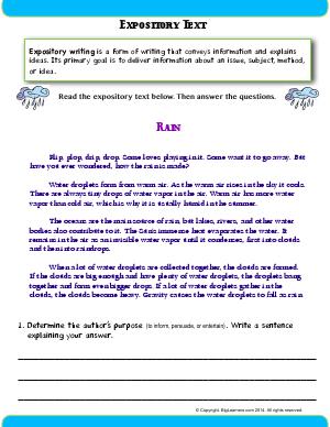 expository writing prompt for second grade