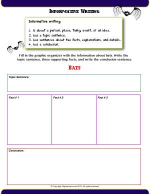 Preview image for worksheet with title Informative Writing