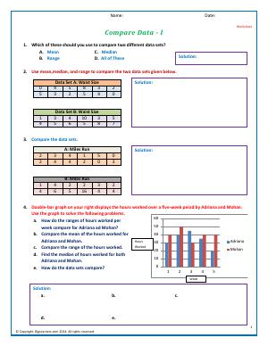 Preview image for worksheet with title Compare Data - I