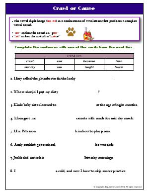 Preview image for worksheet with title Crawl or Cause