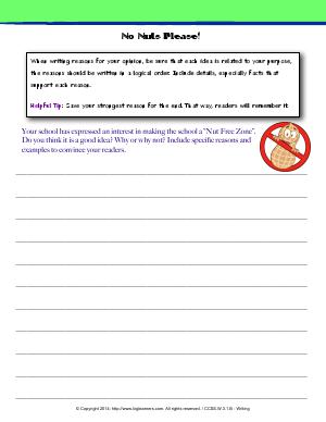 Preview image for worksheet with title No Nuts Please!
