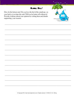 Preview image for worksheet with title Rainy Day!
