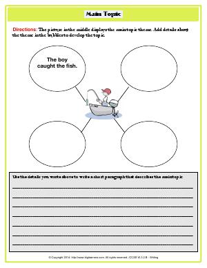 Preview image for worksheet with title Main Topic