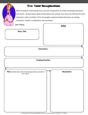 Preview image for worksheet with title Use Your Imagination
