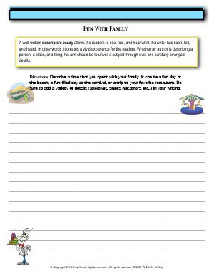 Preview image for worksheet with title Fun With Family