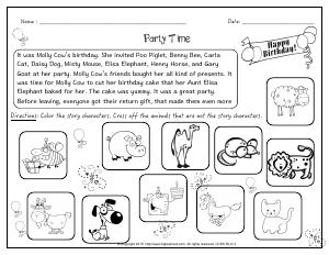 Preview image for worksheet with title Party Time