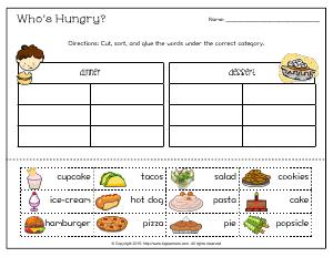 Preview image for worksheet with title Who’s Hungry?