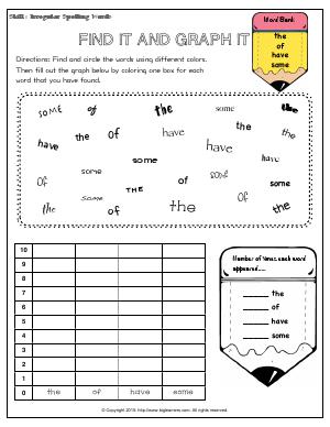 Preview image for worksheet with title Find it and Graph it