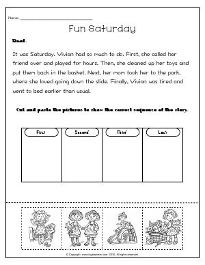 Preview image for worksheet with title Fun Saturday