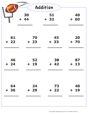 Preview image for worksheet with title Adding