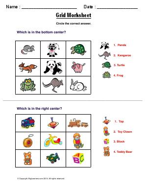 Preview image for worksheet with title Grid Worksheet