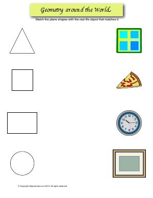 Preview image for worksheet with title Geometry Around the World