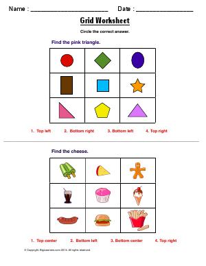 Preview image for worksheet with title Grid Worksheet