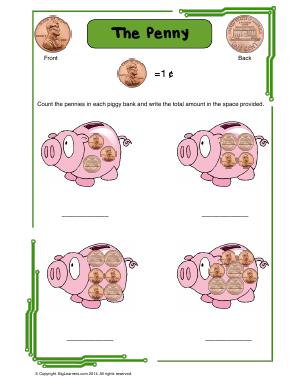 Preview image for worksheet with title The Penny