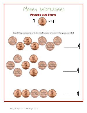 Quarters, Dimes, Nickels, and Pennies | Second Grade Math Worksheets