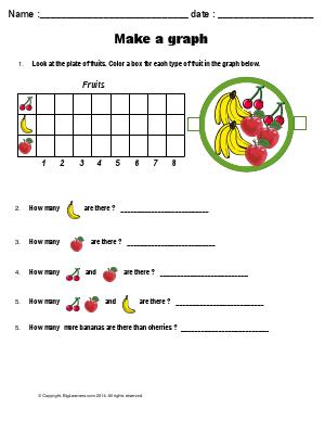 Preview image for worksheet with title Make a Graph